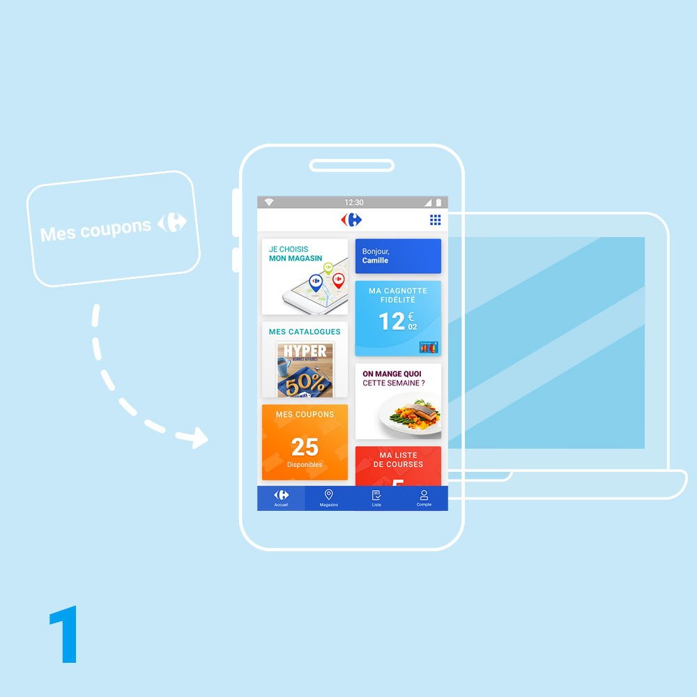 application carrefour coupon