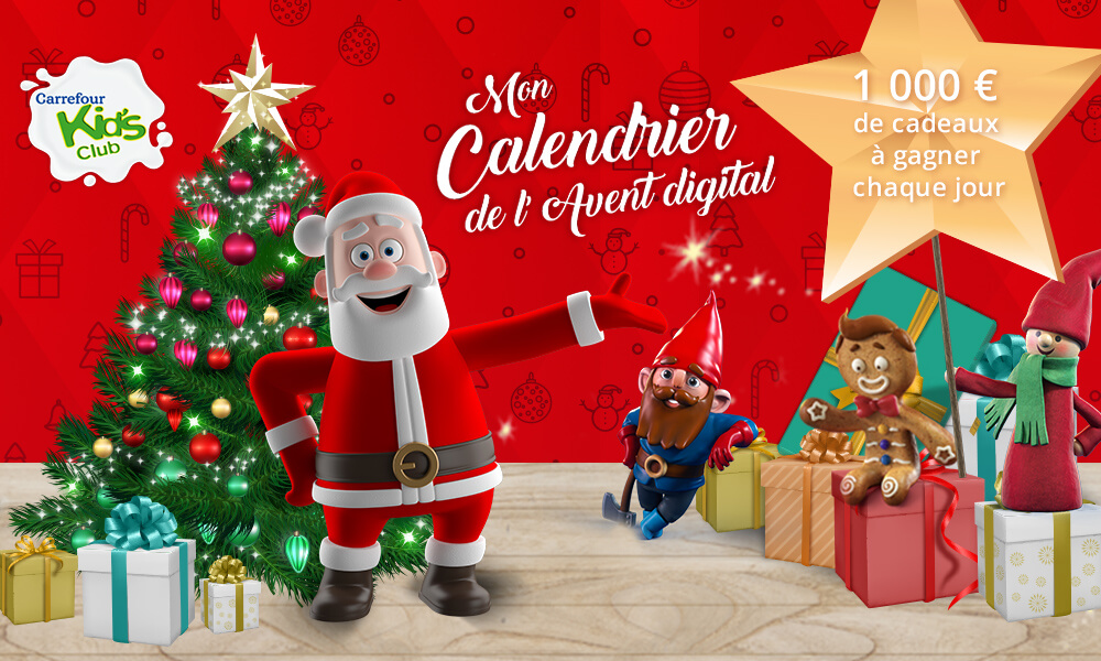 Calendrier de l'Avent digital carrefour kid's club