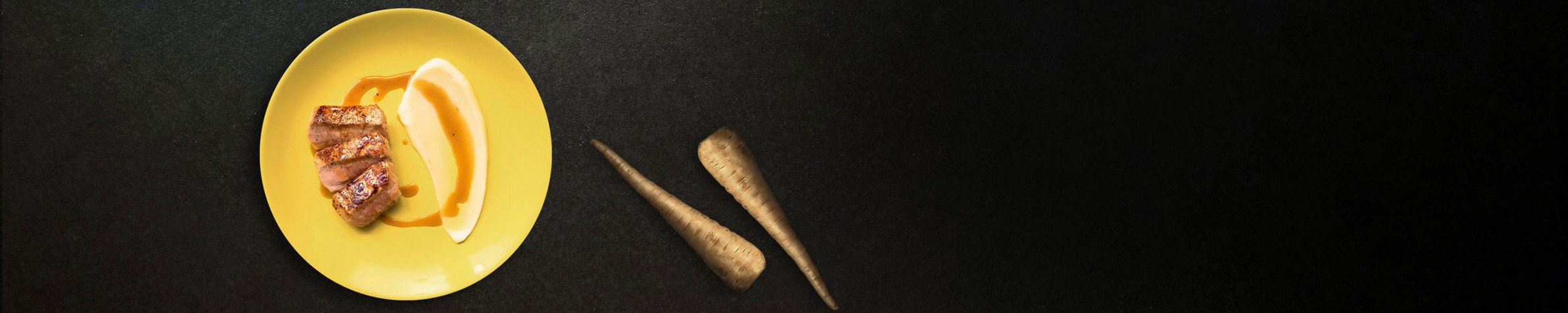 Veau rôti et sa purée de panais