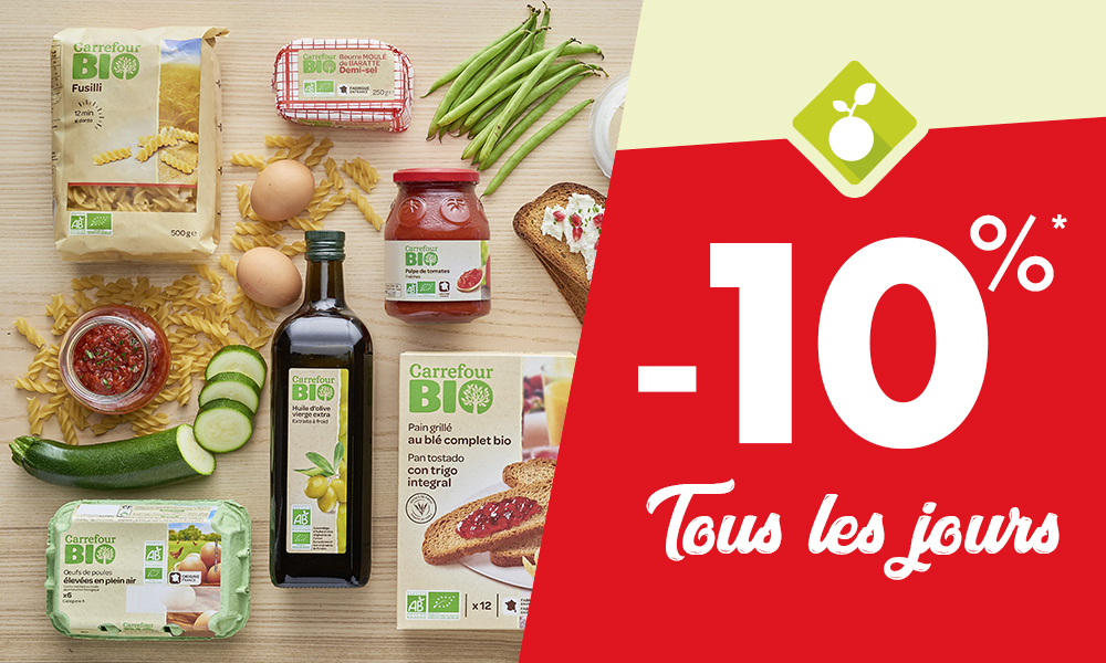 -10% tous les jours Bio