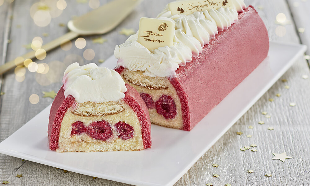 Bûche framboisier 6P