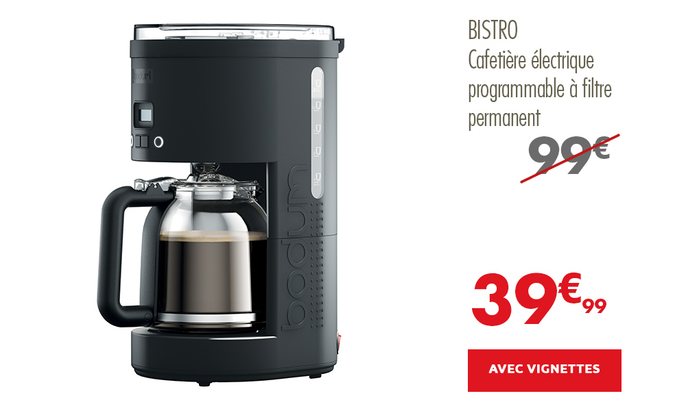 Cafetière électrique programmable à filtre permanent