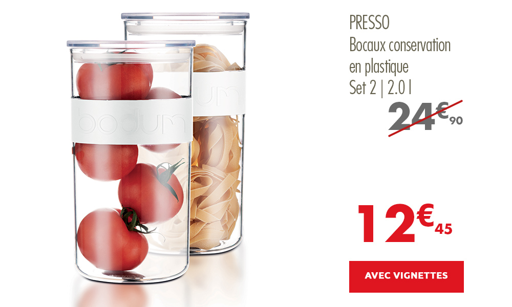 Bocaux conservation en plastique - Bodum