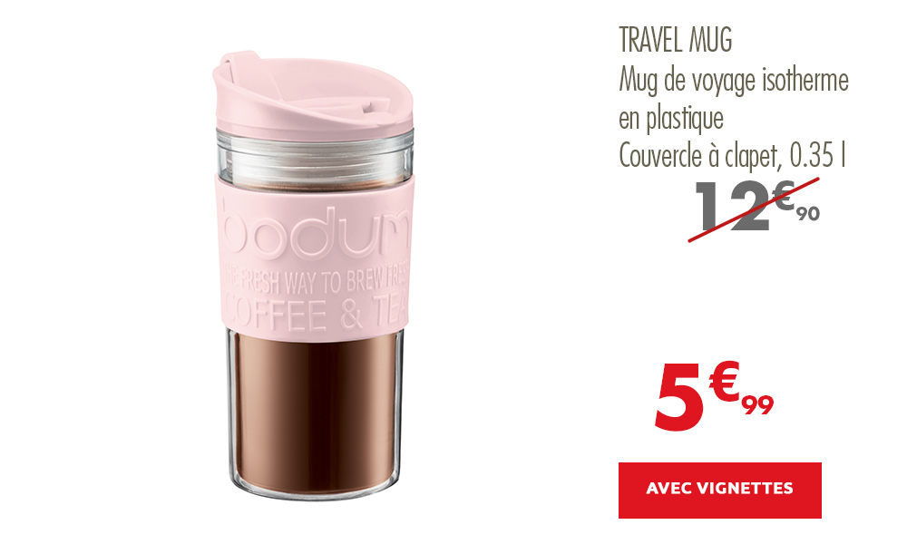 Mug de voyage isotherme en plastique - Bodum
