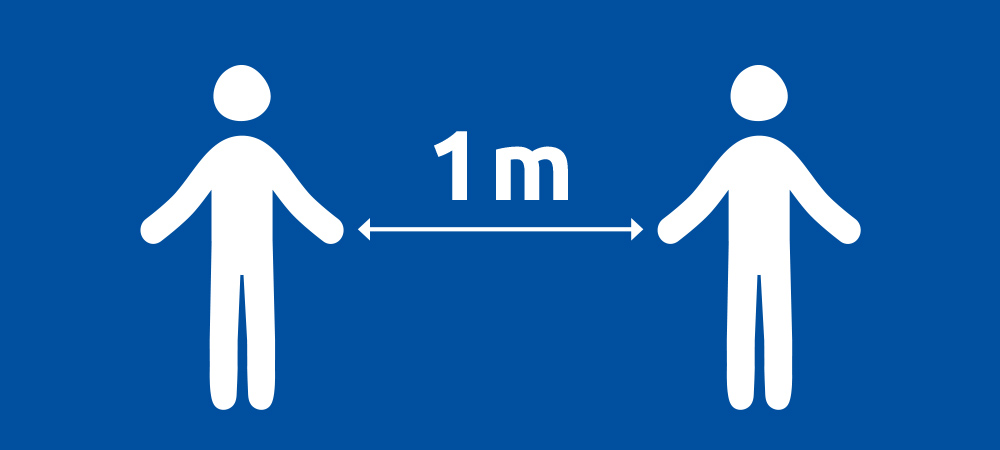 1 mètre de distance Suites aux annonces gouvernementales