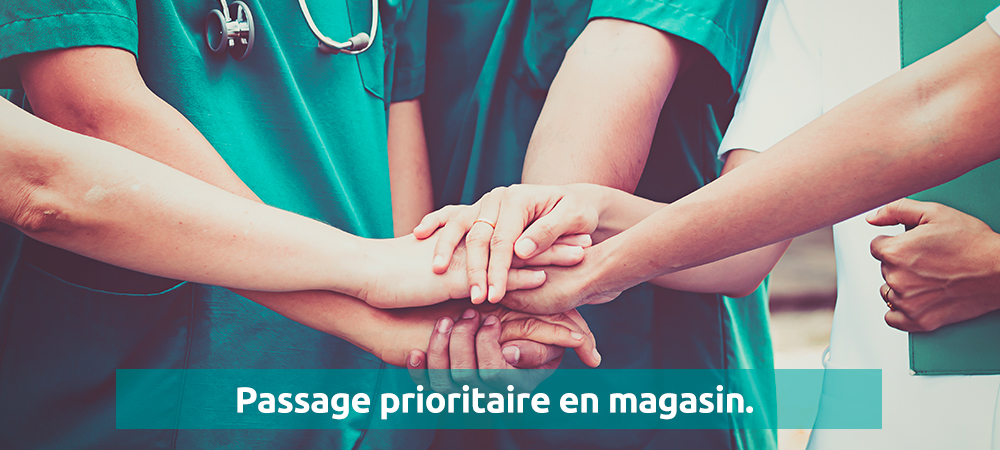 mains personnel équipe soignante unis