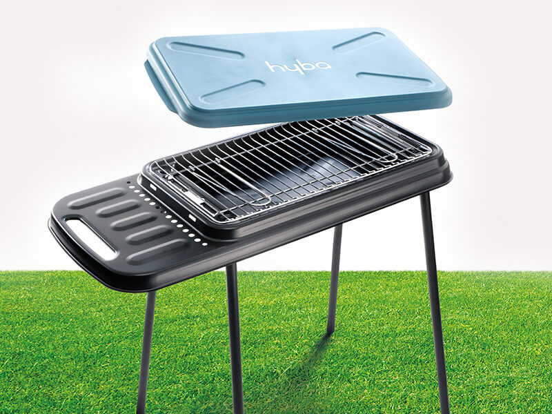 barbecue portable avec couvercle amovible