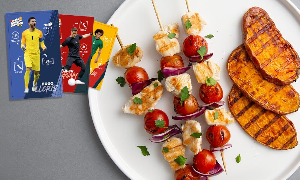Brochettes de poulet grillé au BBQ d’Hugo Lloris