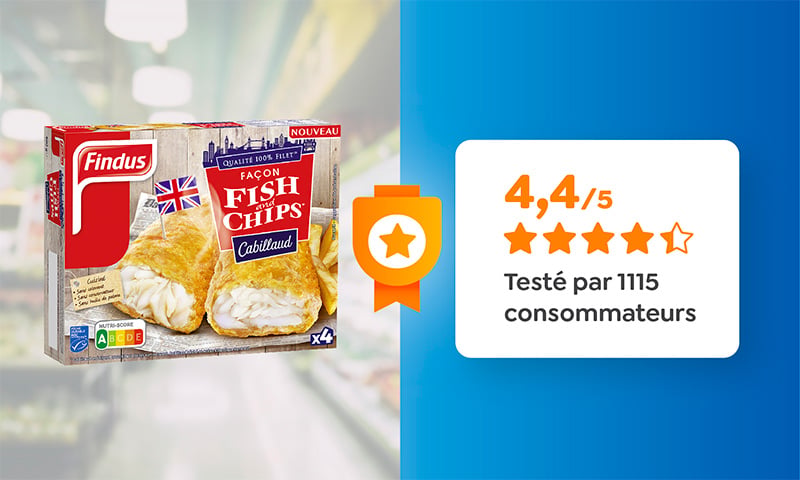 Cabillaud MSC façon Fish & Chips Findus