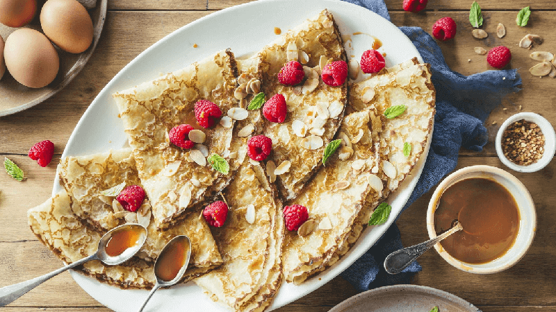 Crêpes à la fleur d'oranger