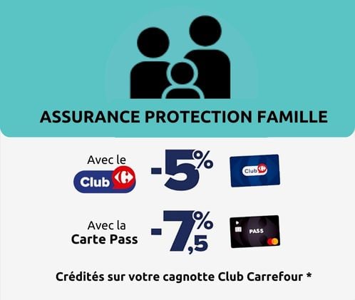 assurance protection famille 5% de remise fidélité avec le club carrefour
