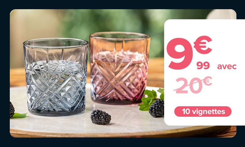 9,99€ au lieu de 20€ avec 10 vignettes