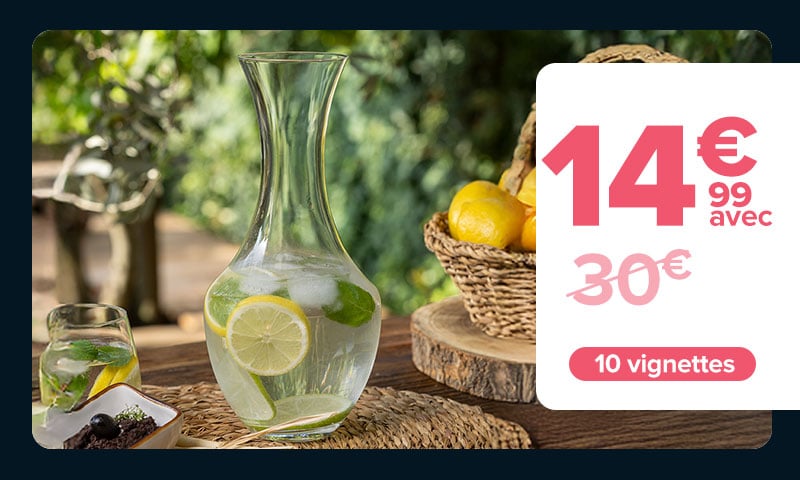 14,99€ au lieu de 30€ avec 10 vignettes