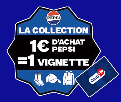 1€ d'achat pepsi = 1 vignette