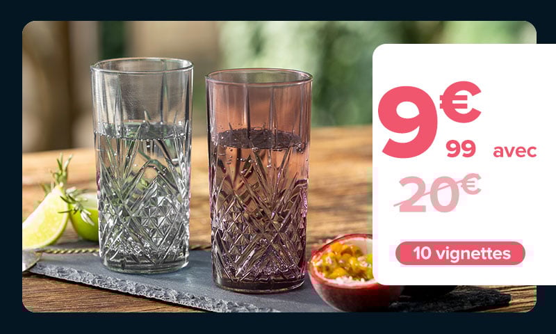 9,99€ au lieu de 20€ avec 10 vignettes