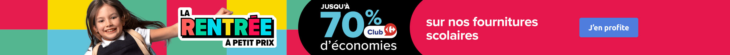 Jusqu'à 70% d'économies sur nos fournitures scolaires