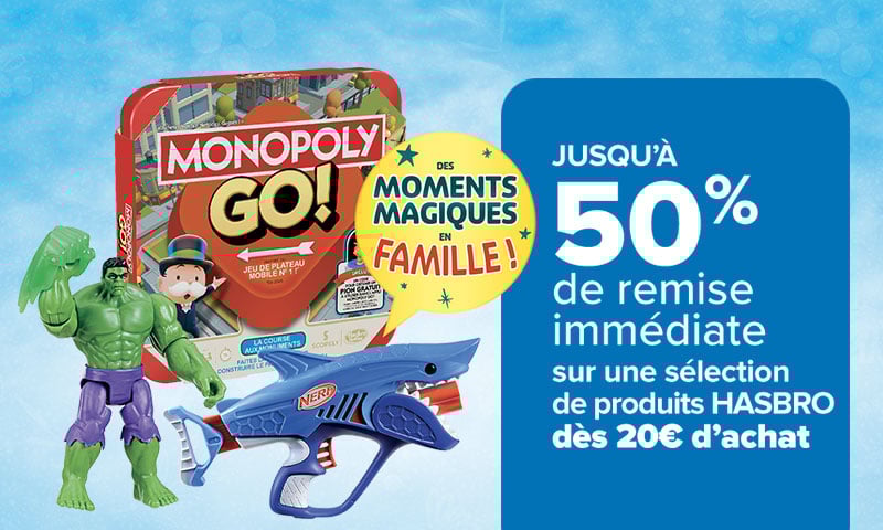 Jusqu'à 50% de remise immédiate dès 20€ d'achat