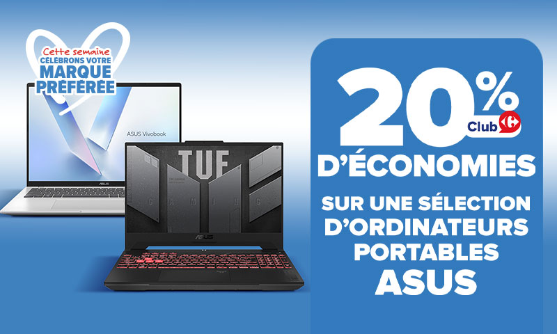 20% d'économies sur une sélection d'ordinateurs portables ASUS