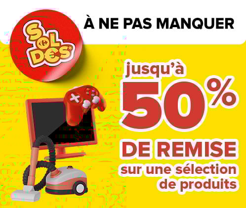 jusqu'à 50% de remise sur une sélection de produits