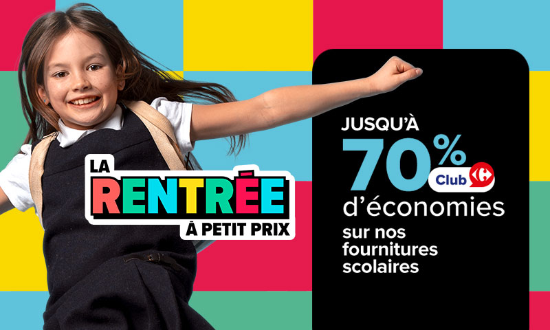 Jusqu'à 70% d'économies sur nos fournitures scolaires