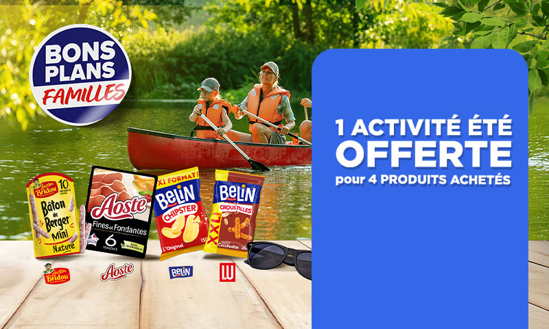 1 activité offerte pour 4 produits achetés
