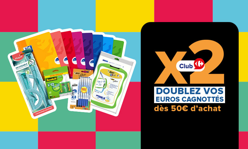 Doublez vos euros cagnottés dès 50€ d'achat 