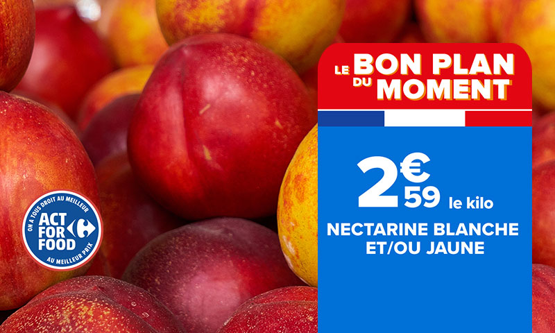 Nectarine Blanche et/ou Jaune 2€59 le kg