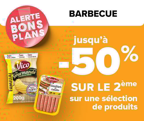 Jusqu'à -50% sur le 2ème
