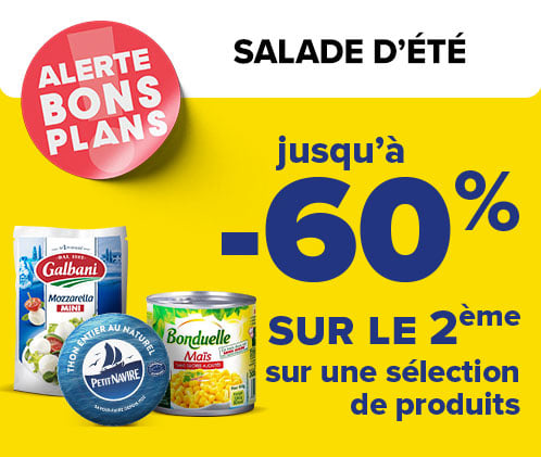 Jusqu'à -60% sur le 2ème