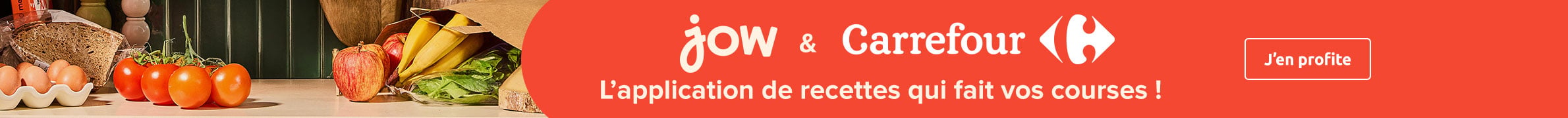 Jow & Carrefour : L'application de recettes qui fait vos courses !