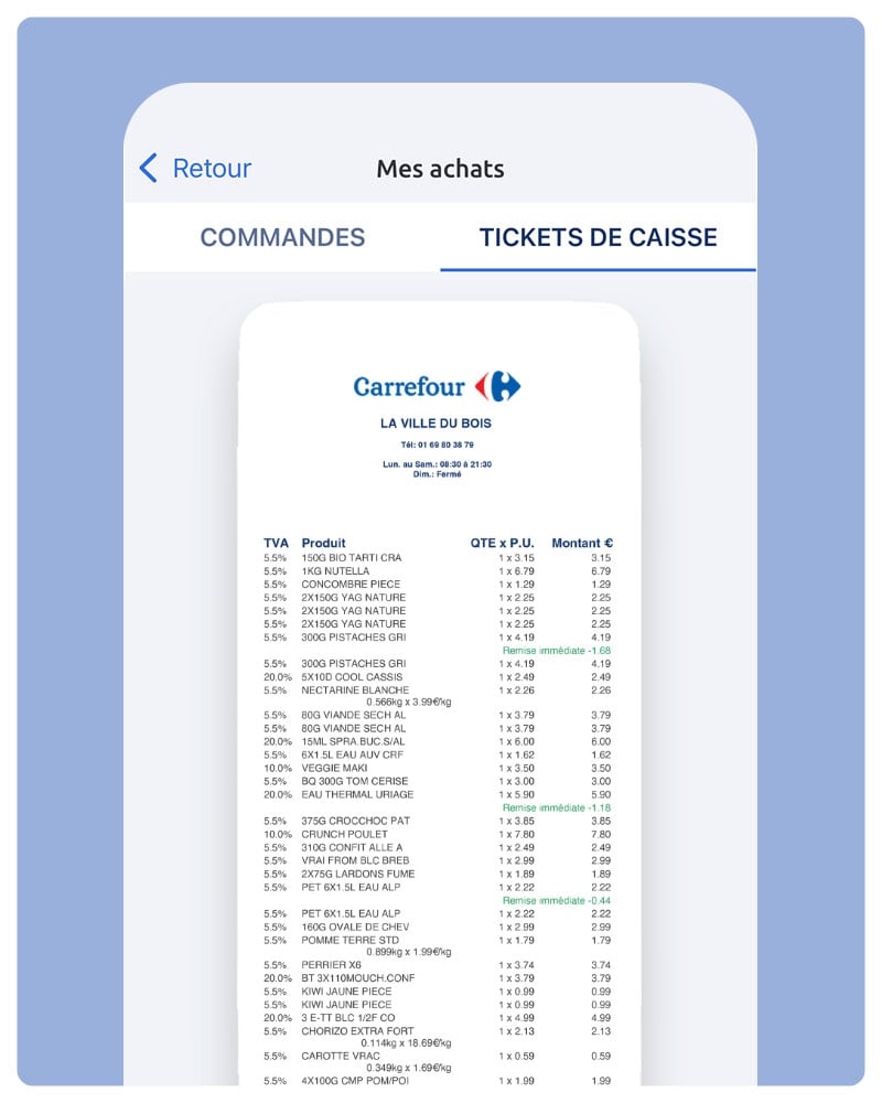 Vos tickets de caisse toujours dispo et jamais froissés