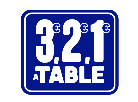 Opération 3, 2, 1 à table : vos produits à 3€, 2€ ou 1€.