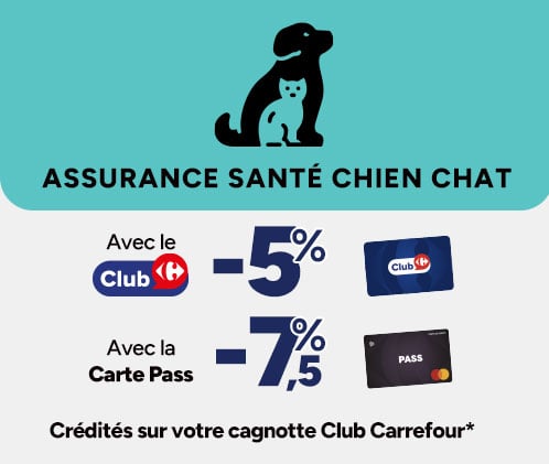 Assurance santé chien chat : jusqu'à -7,5% cagnottés avec la Carte Pass