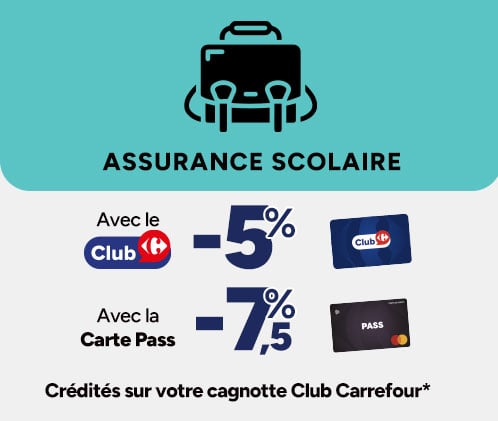 Assurance scolaire : jusqu'à -7,5% crédités sur la cagnotte fidélité.