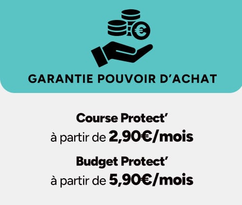 Garantie Pouvoir d'Achat : Course Protect dès 2,90€ et Budget Protect dès 5,90€