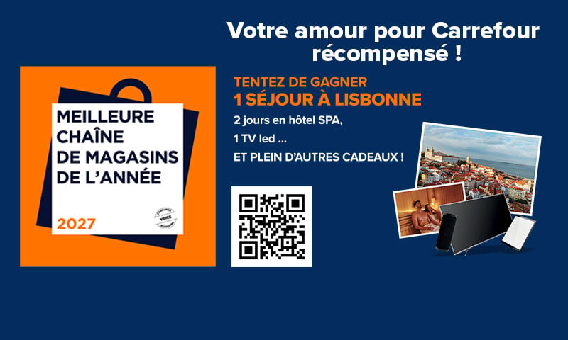 Jeu Meilleure Chaîne de Magasins : Gagnez un séjour à Lisbonne et une TV LED.