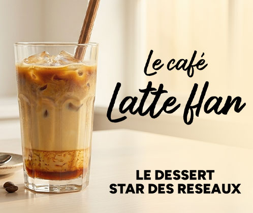 Le café Latte Flan, le dessert star des réseaux.