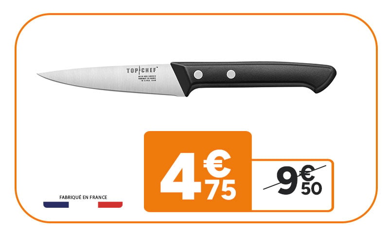 Couteau d'office Top Chef à 4,75€ au lieu de 9,50€.