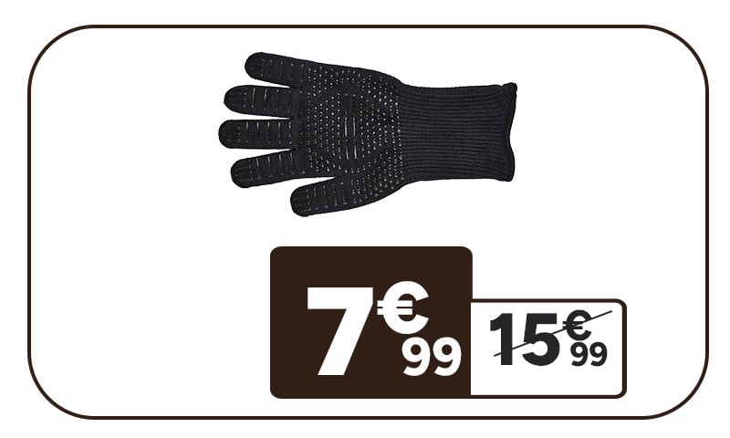 Gant anti chaleur SITRAM 7€99. Prix barré 15€99