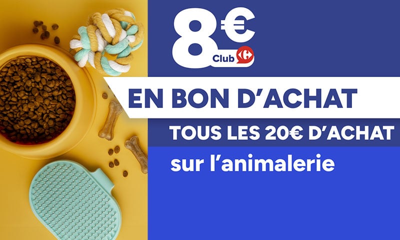 Club Carrefour 8€ en bon d'achat tous les 20€ d'achat