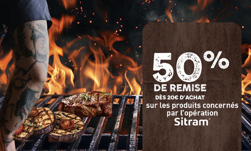 SITRAM : 50% de remise dès 20€ d'achat sur les produits concernées