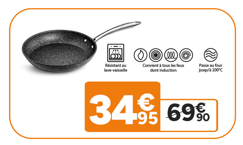 Poêle Top Chef 24cm à 34,95€ au lieu de 69,90€.