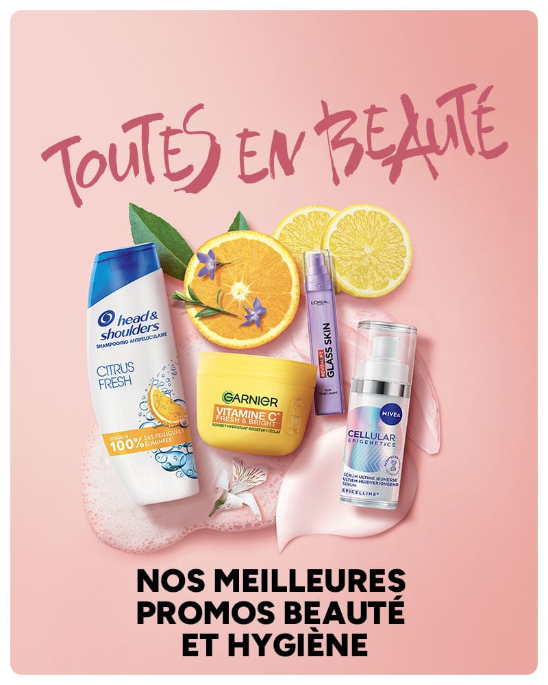 Toutes en beauté : nos meilleures promos beauté et hygiène.