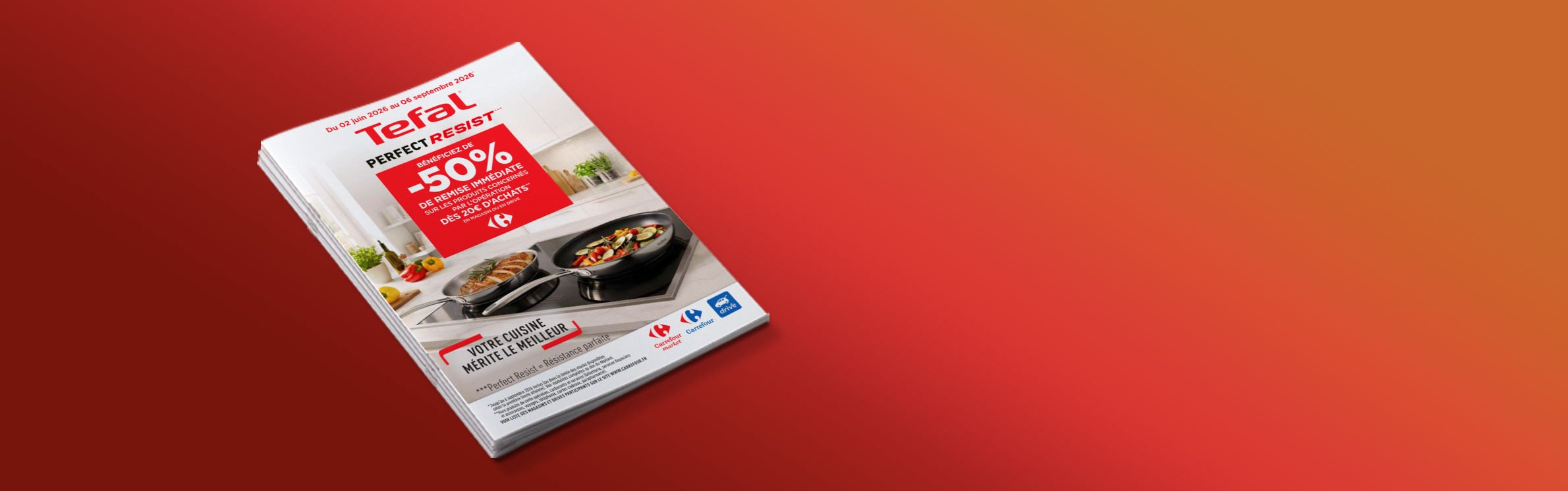 Catalogue Tefal Perfect Resist : -50% de remise immédiate dès 20€ d'achats.