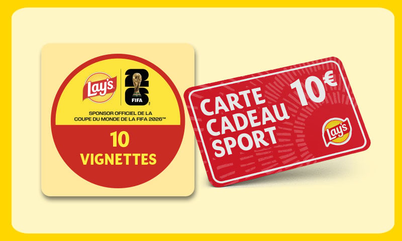Lay's x FIFA 2026 : 10 vignettes pour une Carte Cadeau Sport de 10€