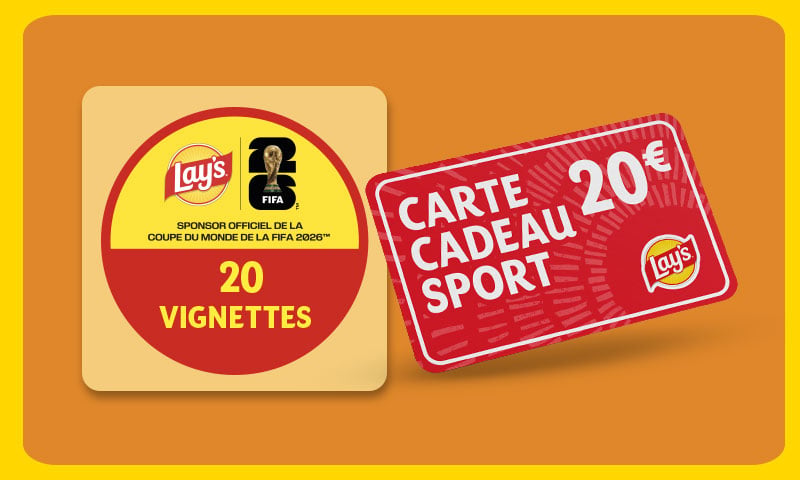 Lay's x FIFA 2026 : 20 vignettes pour une Carte Cadeau Sport de 20€