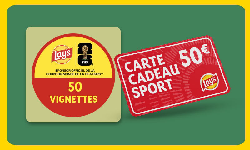 Lay's x FIFA 2026 : 50 vignettes pour une Carte Cadeau Sport de 50€