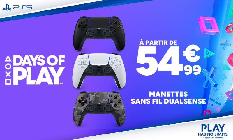 Days of Play : Manettes sans fil DualSense dès 54,99€