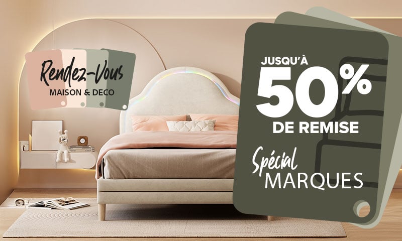 Rendez-Vous Maison & Déco Spécial Marques : jusqu'à 50% de remise.