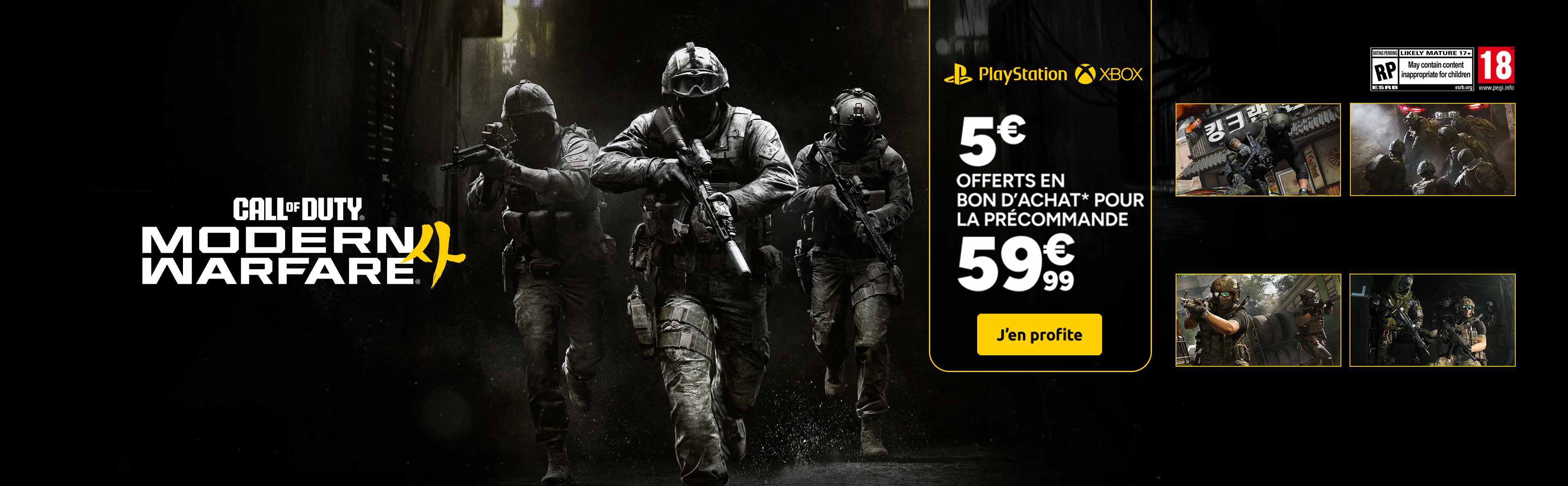 Précommande Call of Duty Modern Warfare 4 à 59,99€ avec 5€ offerts en bon d'acha
